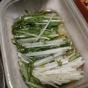 レンジで簡単♪水菜のおひたし